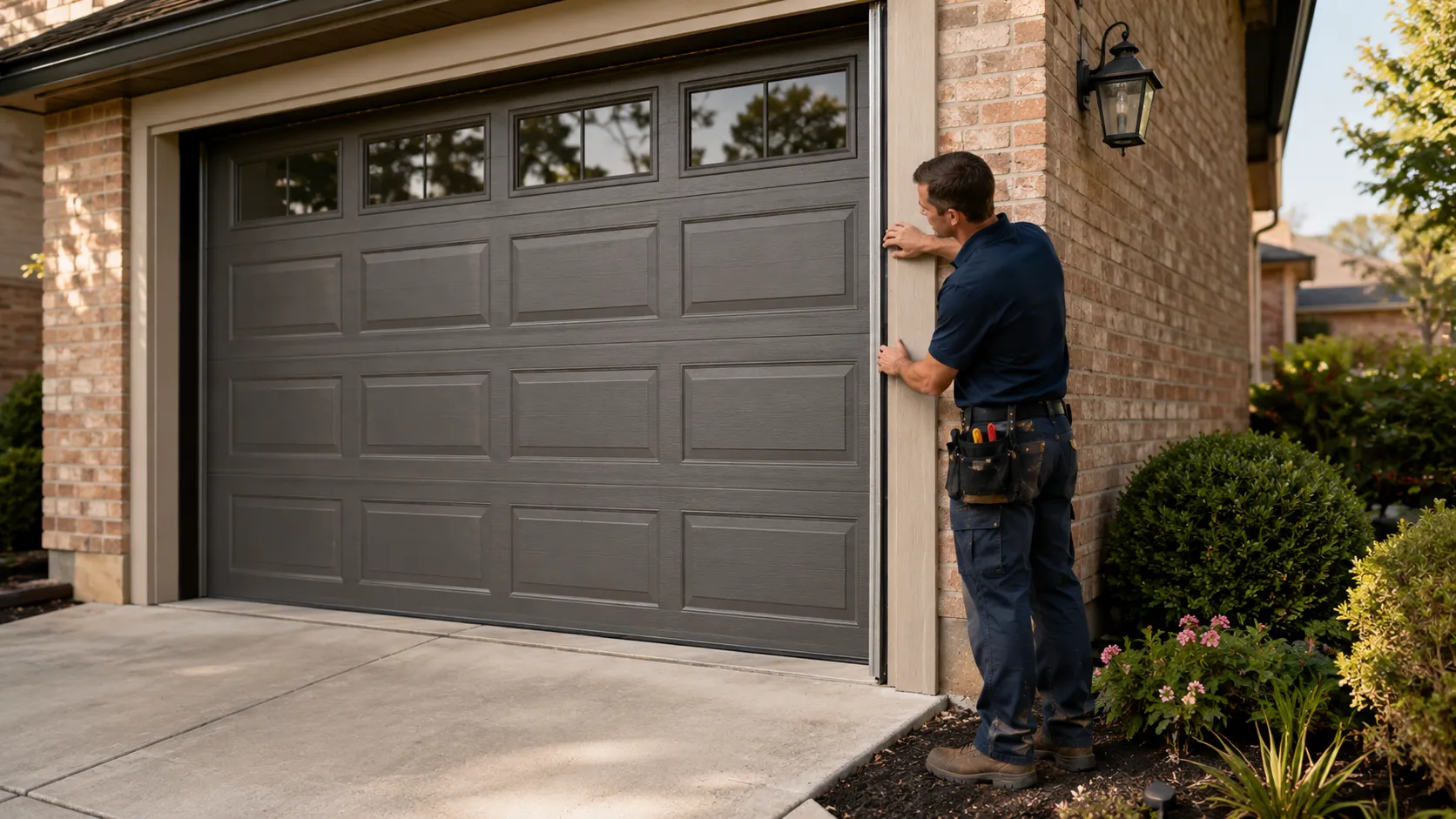 Roll-up steel garage door